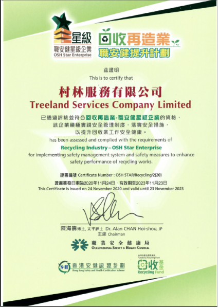 24-Nov-2020 Obtain of the Recycling Industry – OSH Star Enterprise